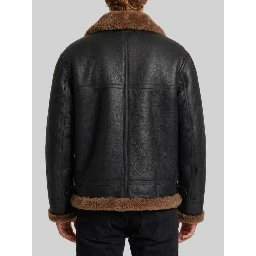 Shearling biker jacket