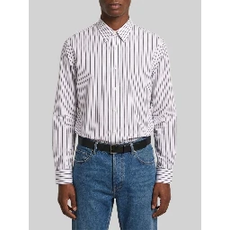 Striped cotton poplin shirt