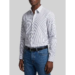 Striped cotton poplin shirt