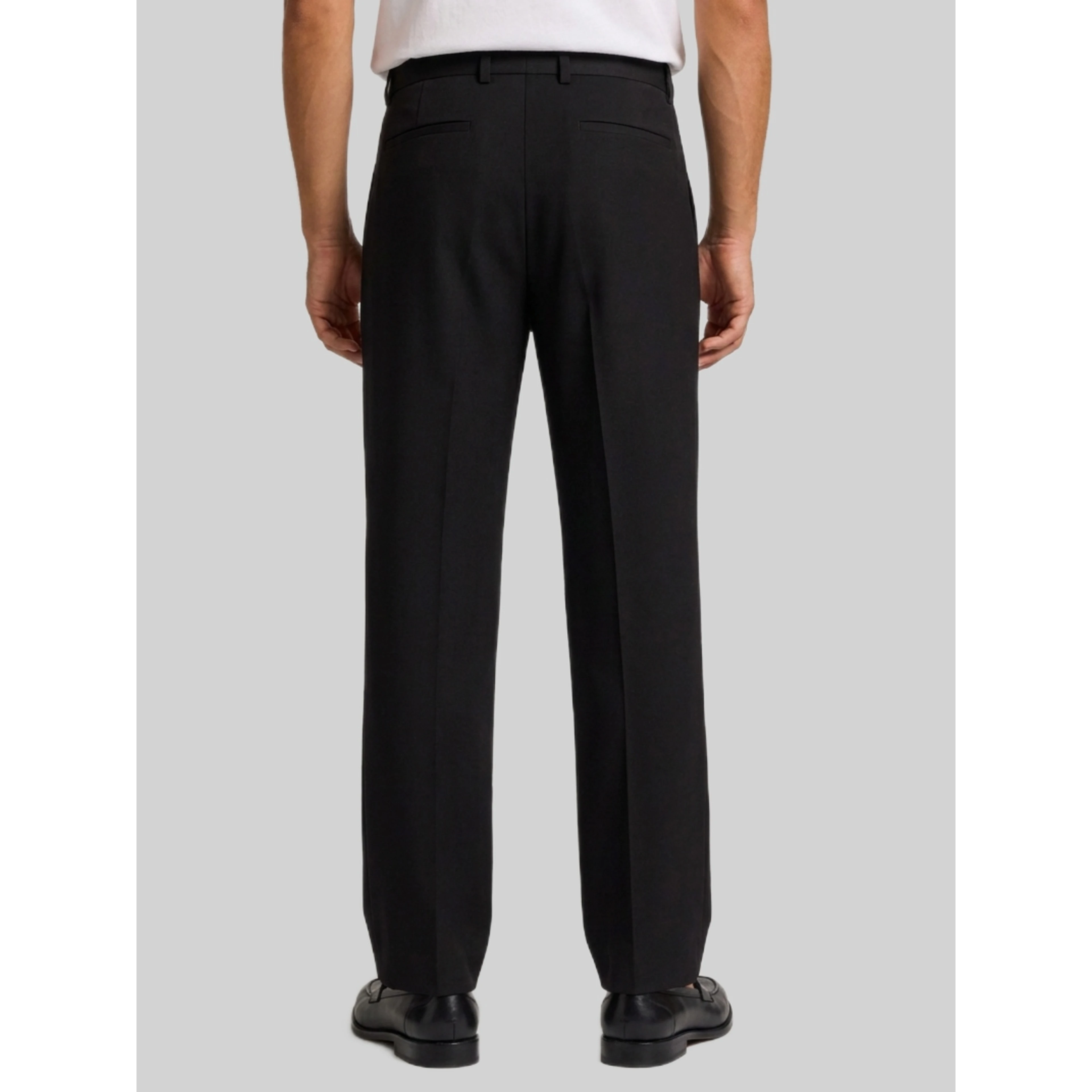 Fluid trousers in wool flannel