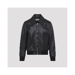 Ami Paris Zipped Leather Jacket