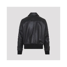 Ami Paris Zipped Leather Jacket
