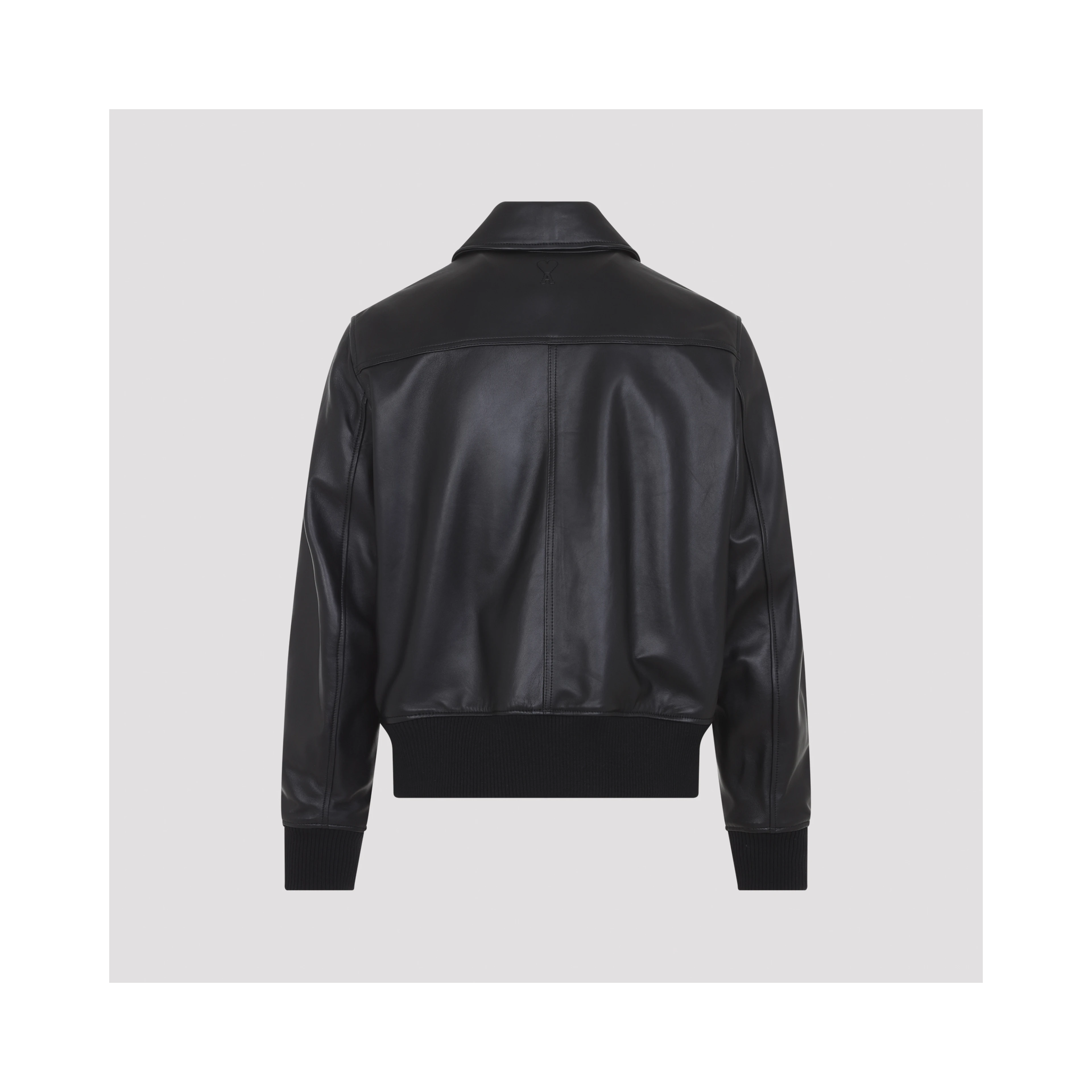 Ami Paris Zipped Leather Jacket