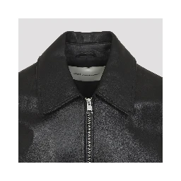 Ami Paris Zipped Leather Jacket
