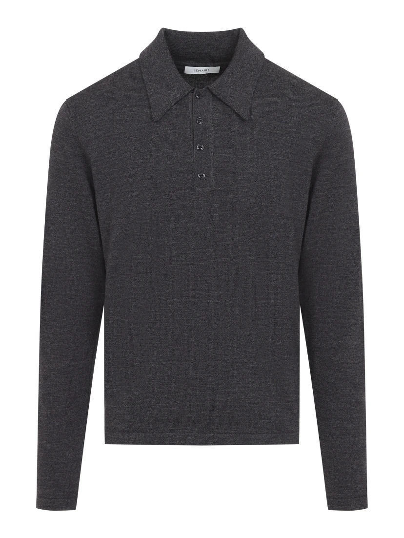 Lemaire L/S Knitted Polo Sweater