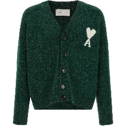 Bicolor Alpaca Leather Cardigan