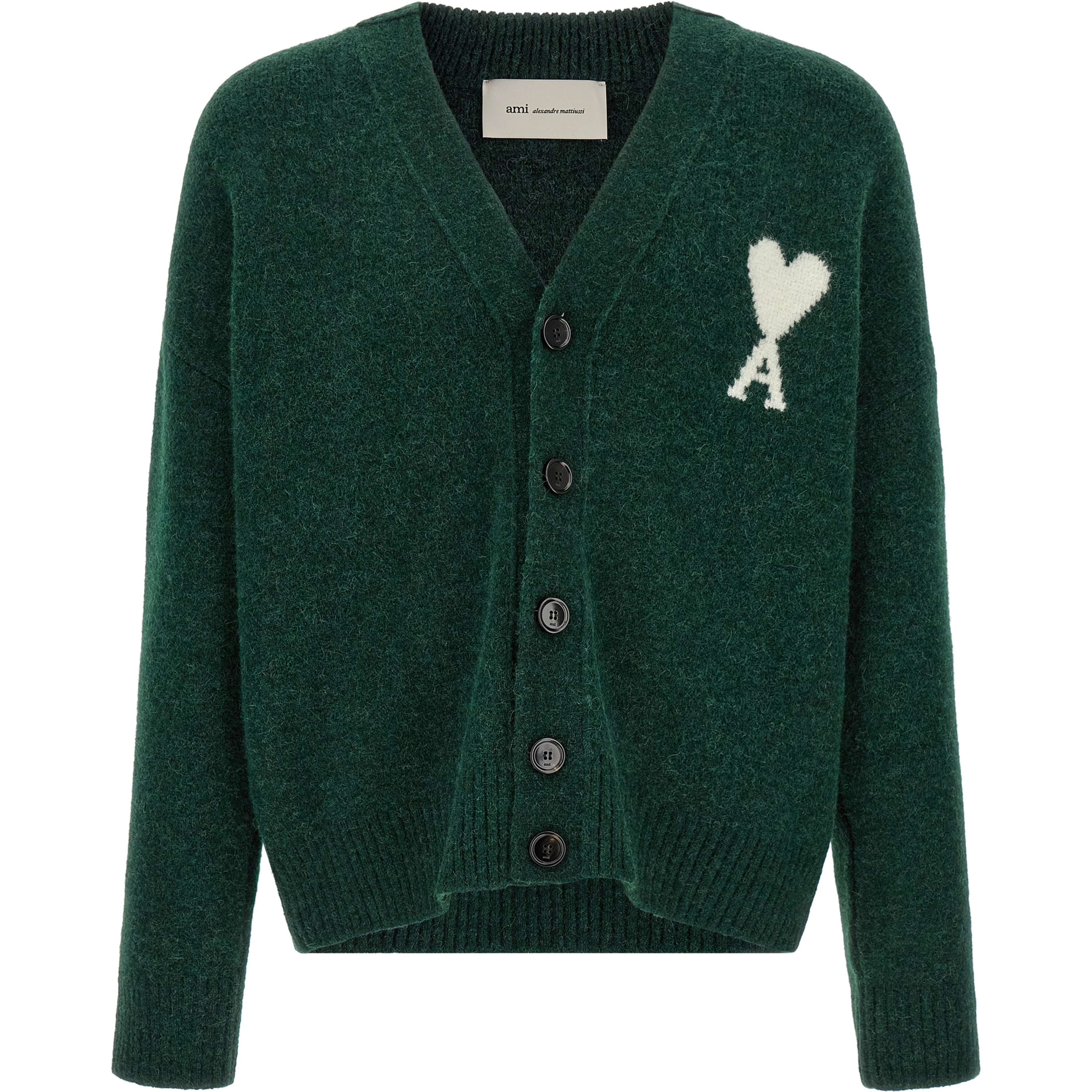 Bicolor Alpaca Leather Cardigan