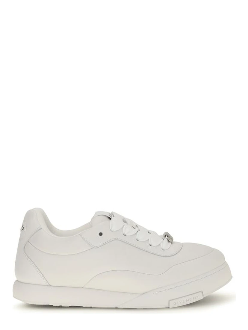 White Calf Leather Bos Taurus Sneakers