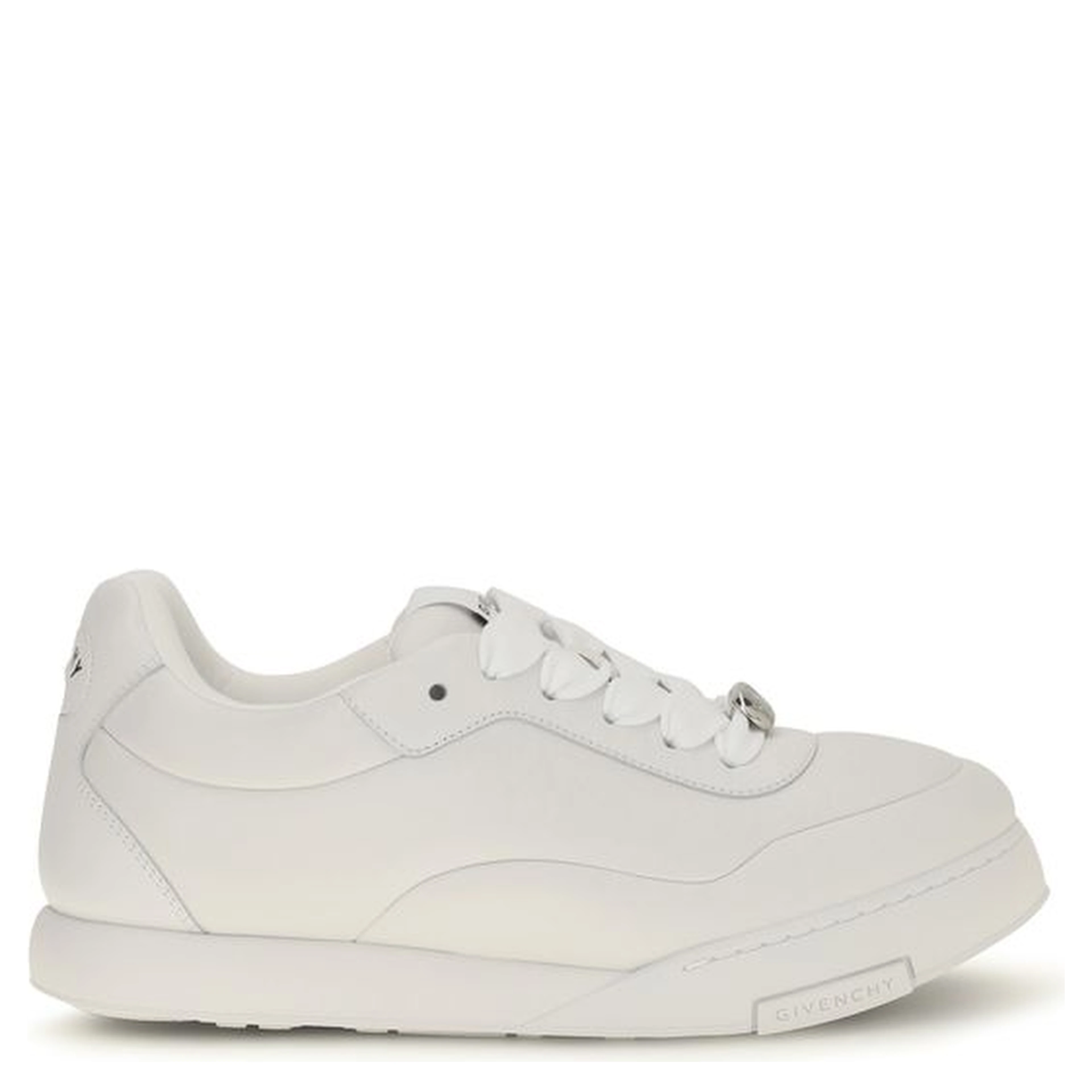 White Calf Leather Bos Taurus Sneakers