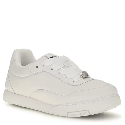 White Calf Leather Bos Taurus Sneakers