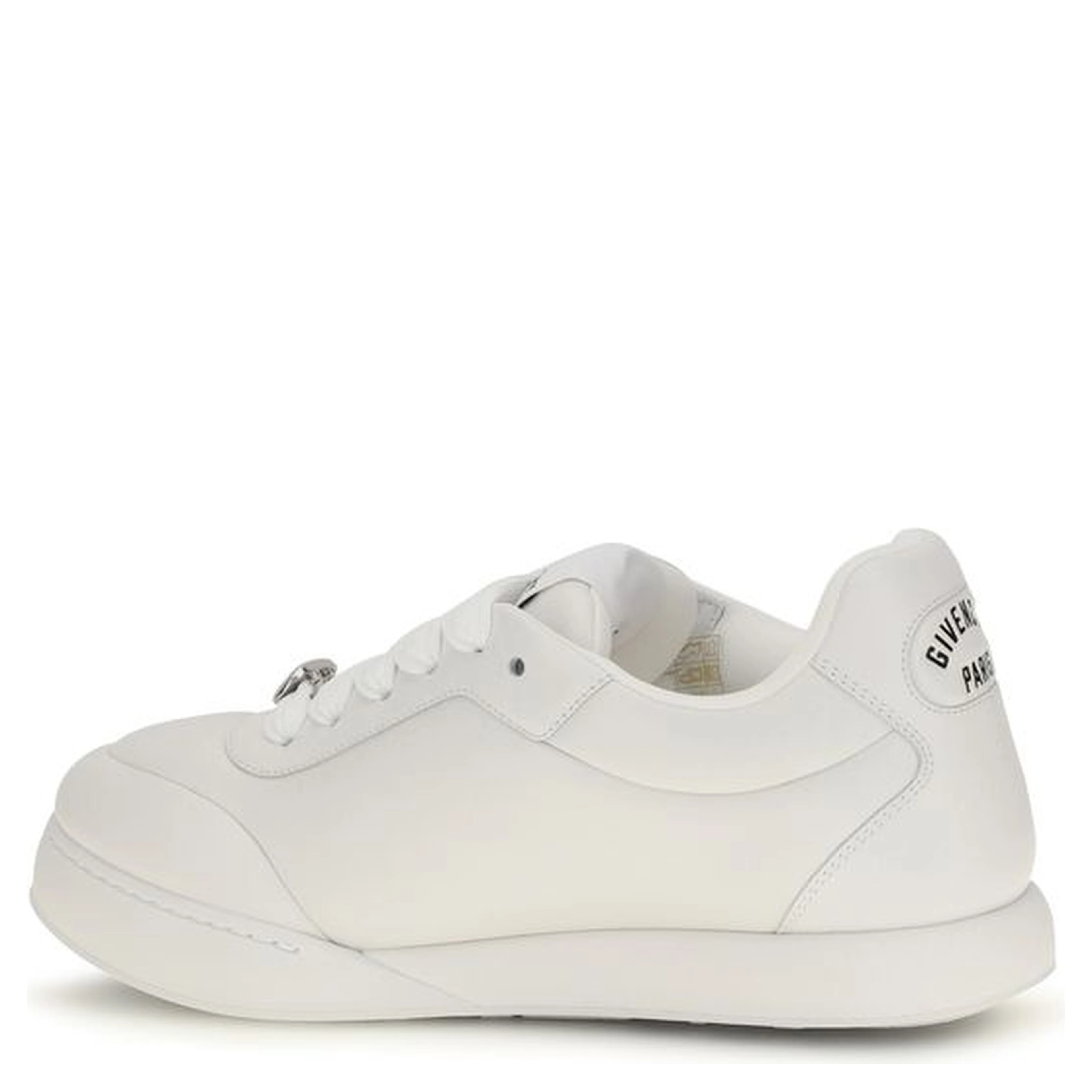 White Calf Leather Bos Taurus Sneakers