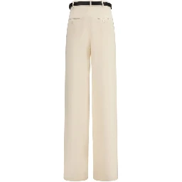 Beige Triacetate Dress Pants
