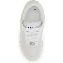 White Calf Leather Bos Taurus Sneakers