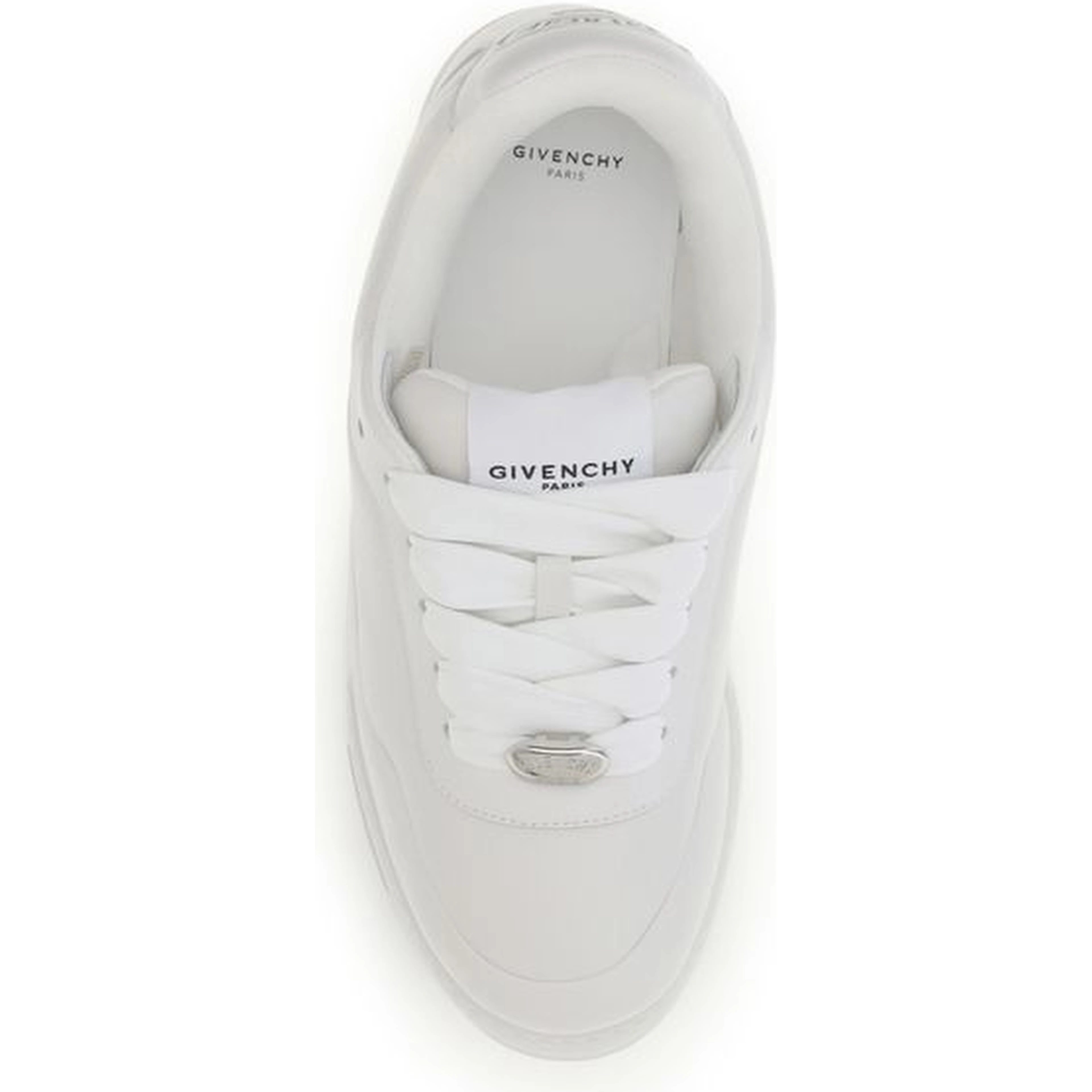White Calf Leather Bos Taurus Sneakers