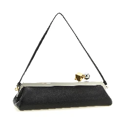 Black Lamb Leather Clutch Bag