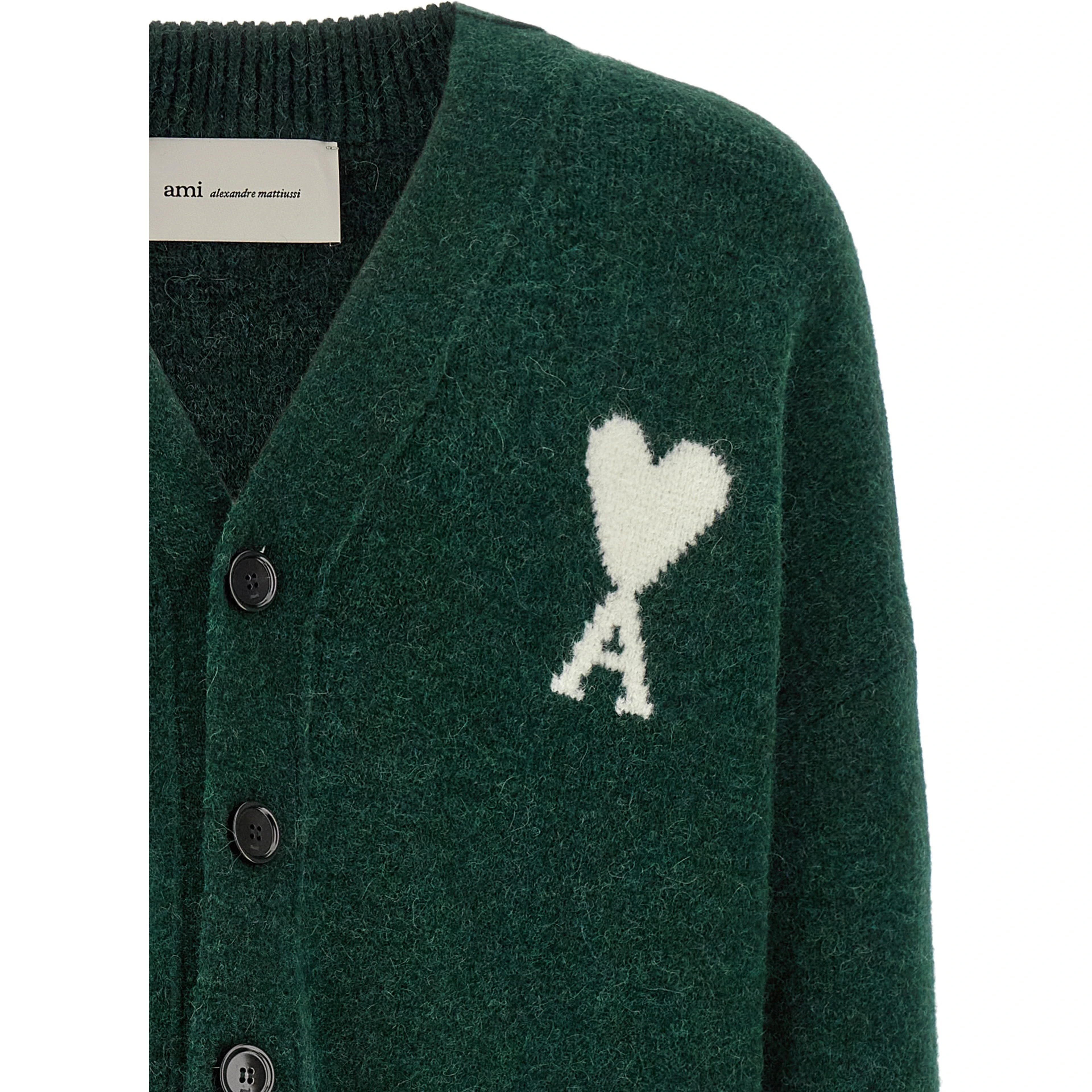Bicolor Alpaca Leather Cardigan