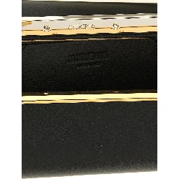 Black Lamb Leather Clutch Bag