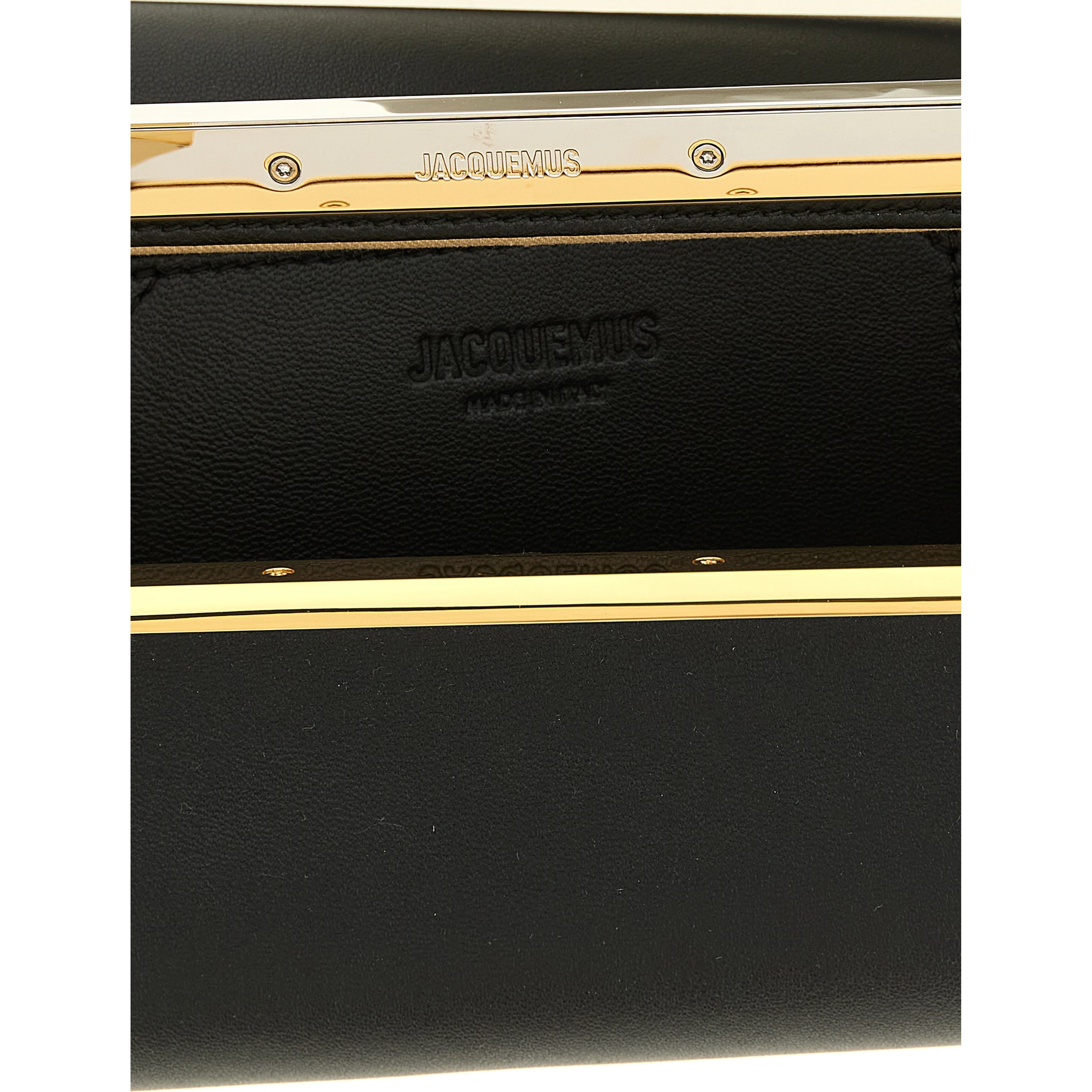 Black Lamb Leather Clutch Bag