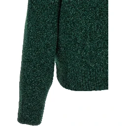 Bicolor Alpaca Leather Cardigan