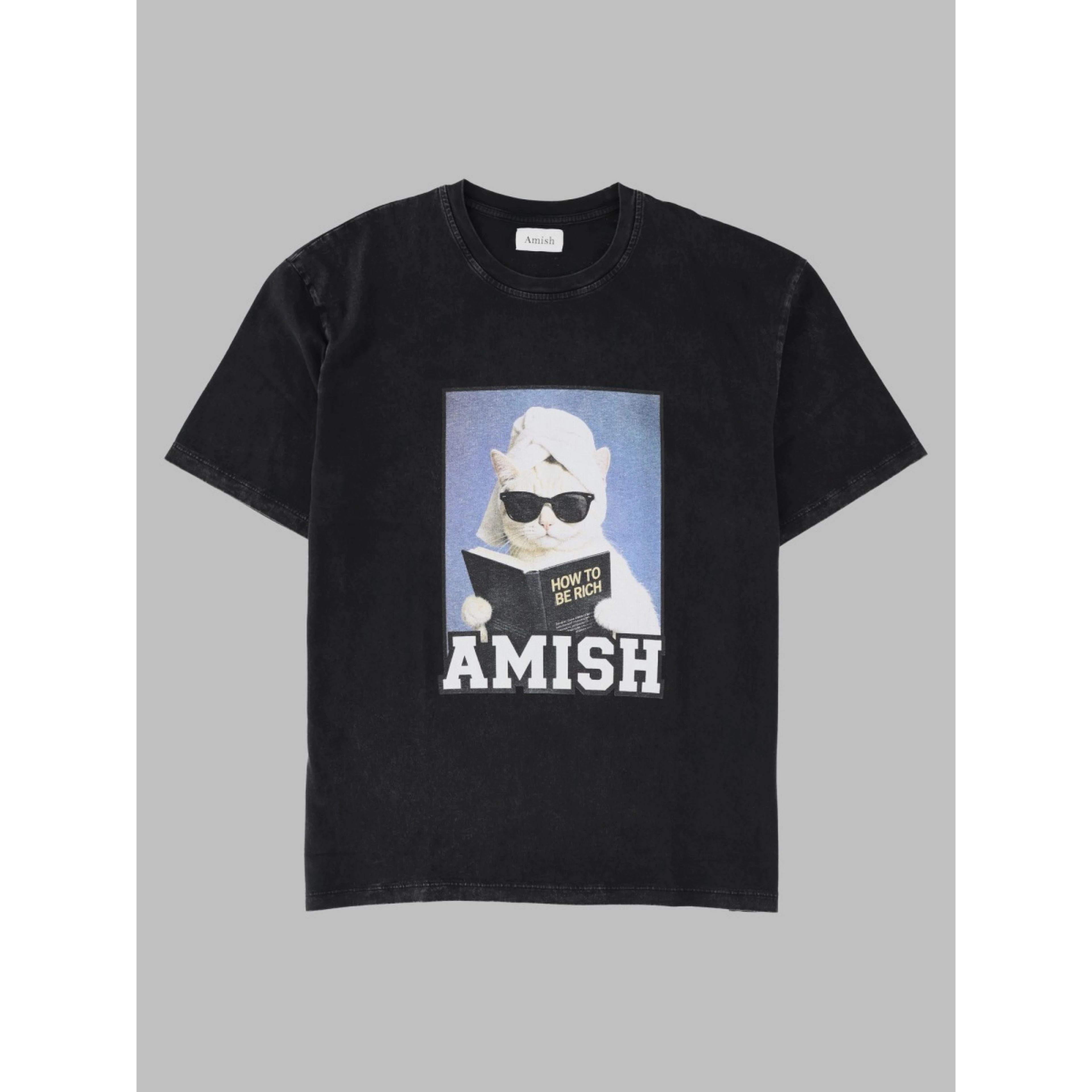 T-Shirt con Stampa "Rich Cat"