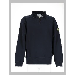 Felpa con Zip Corta e Patch Logo