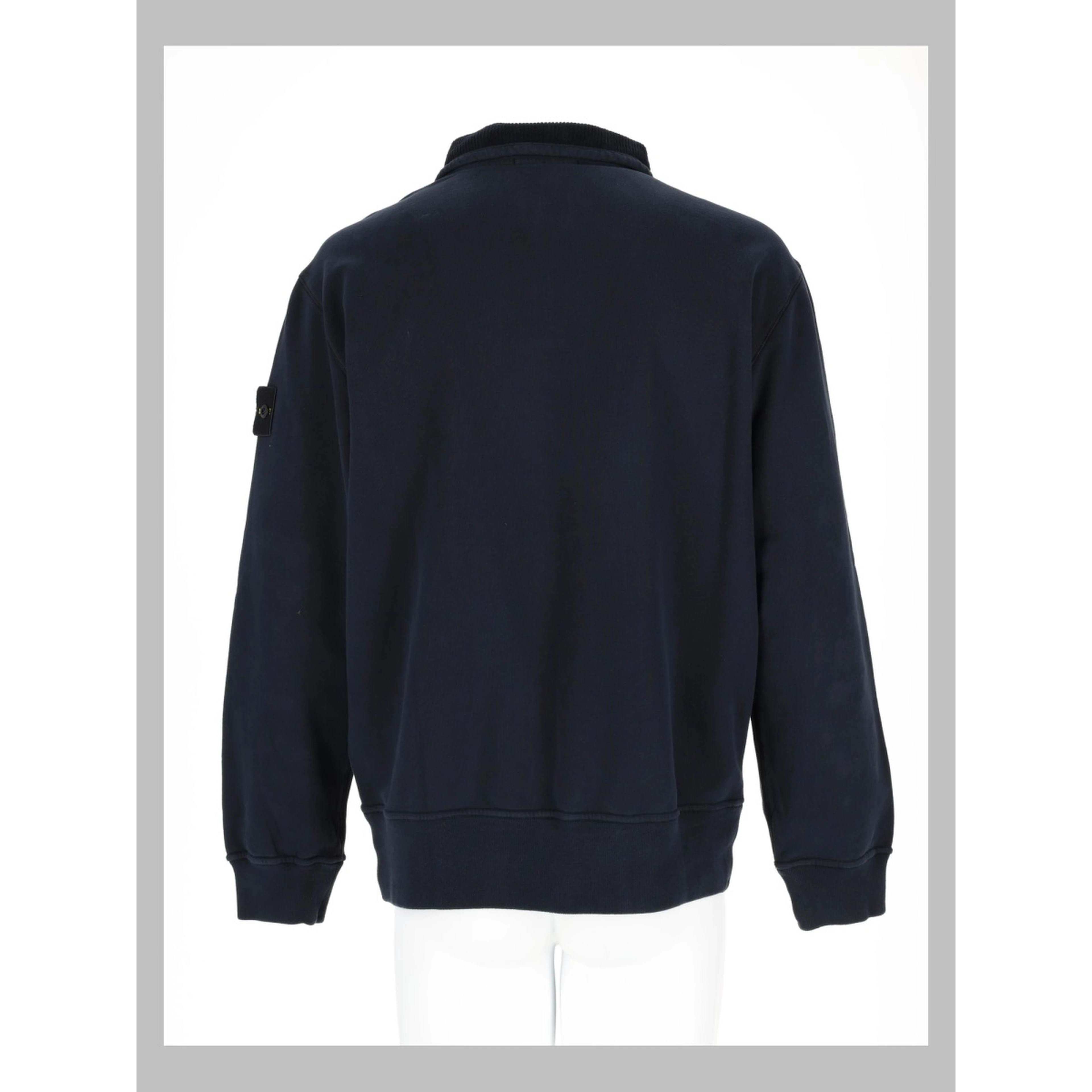 Felpa con Zip Corta e Patch Logo