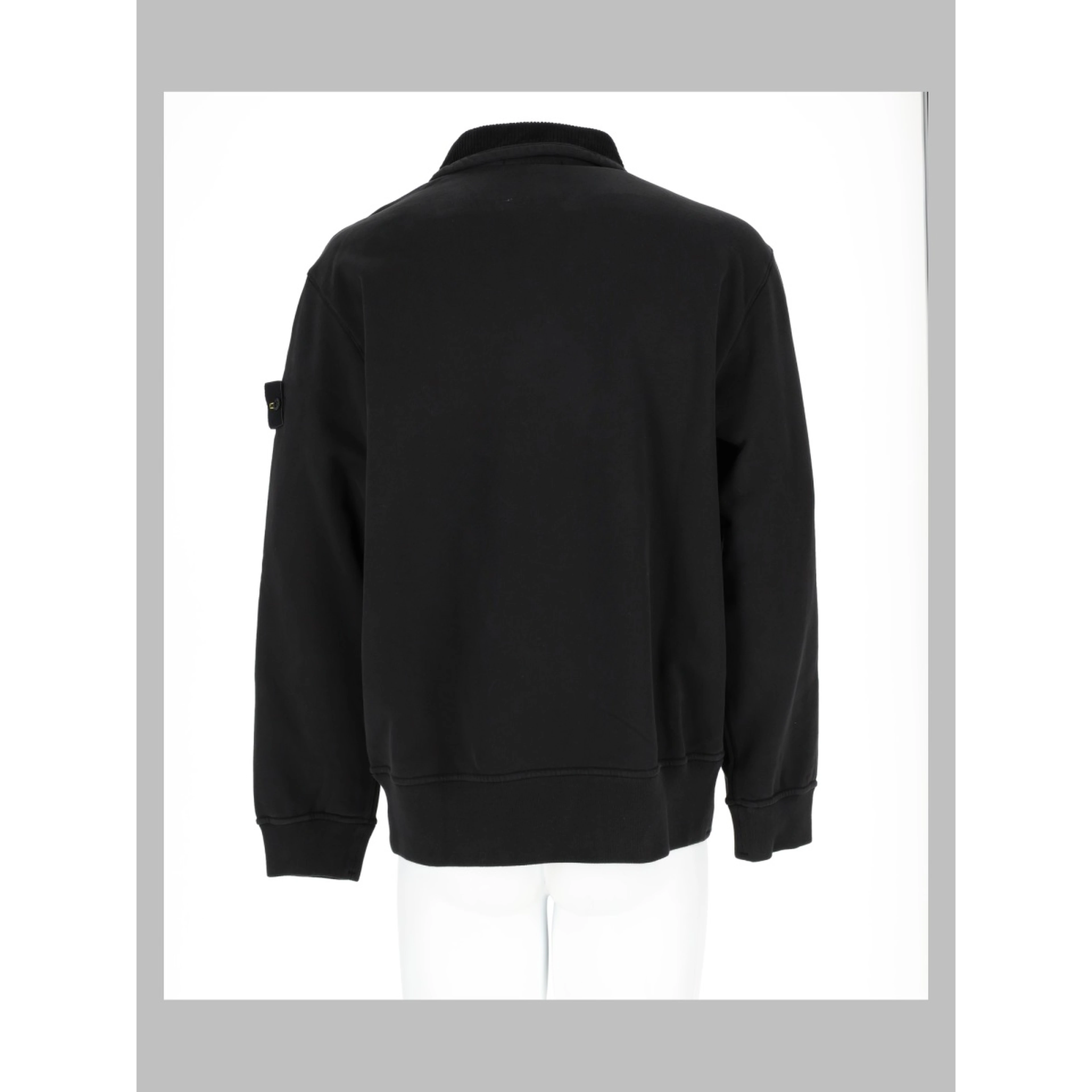 Felpa con Zip Corta e Patch Logo