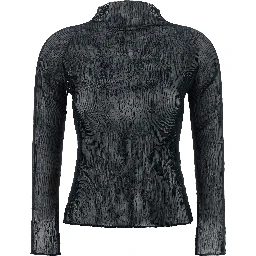 Black Polyester Cardigan