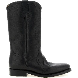 Black Calfskin Over The Knee