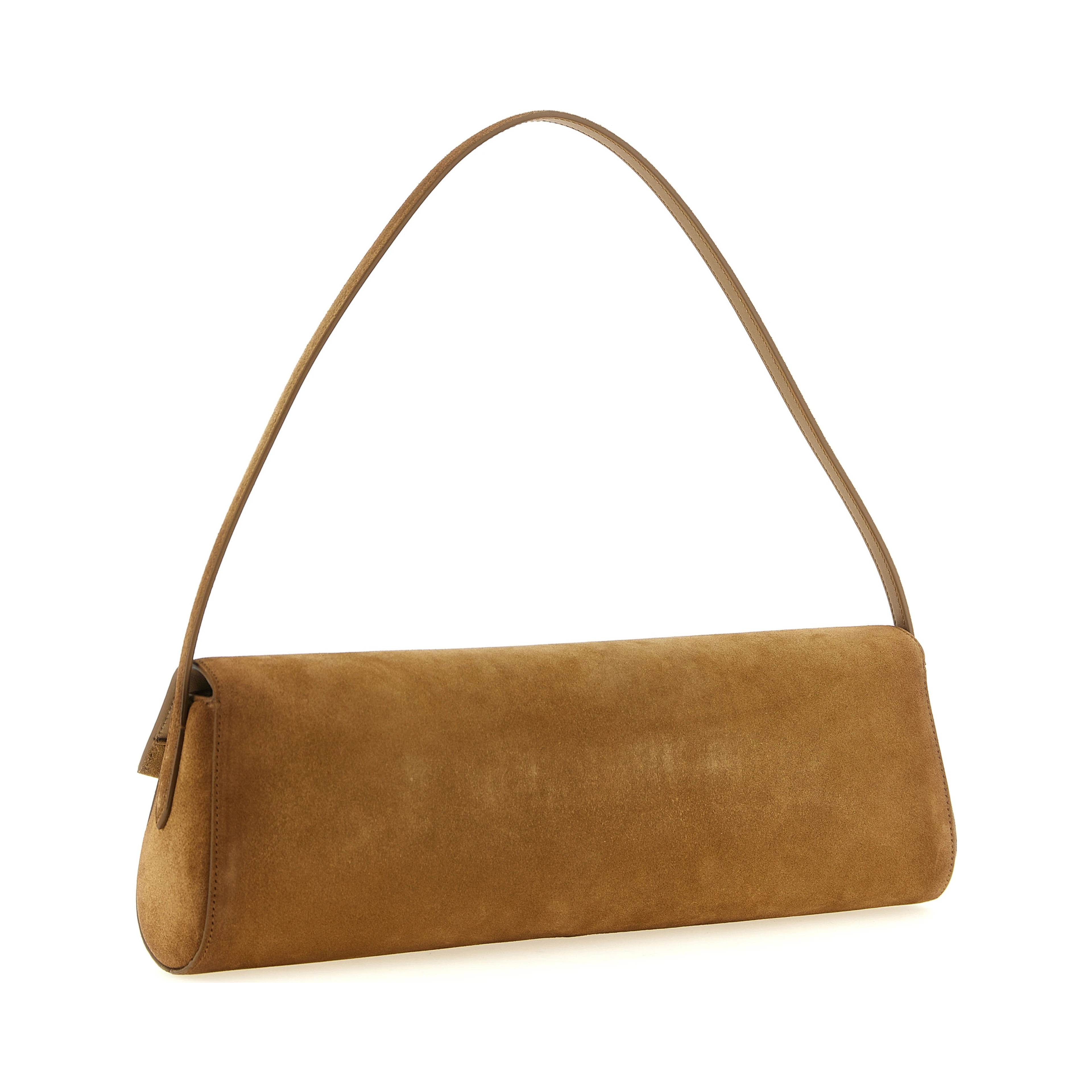 Brown Calfskin Shoulder Bag