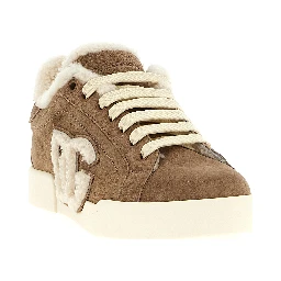 Brown Lambskin Sneakers