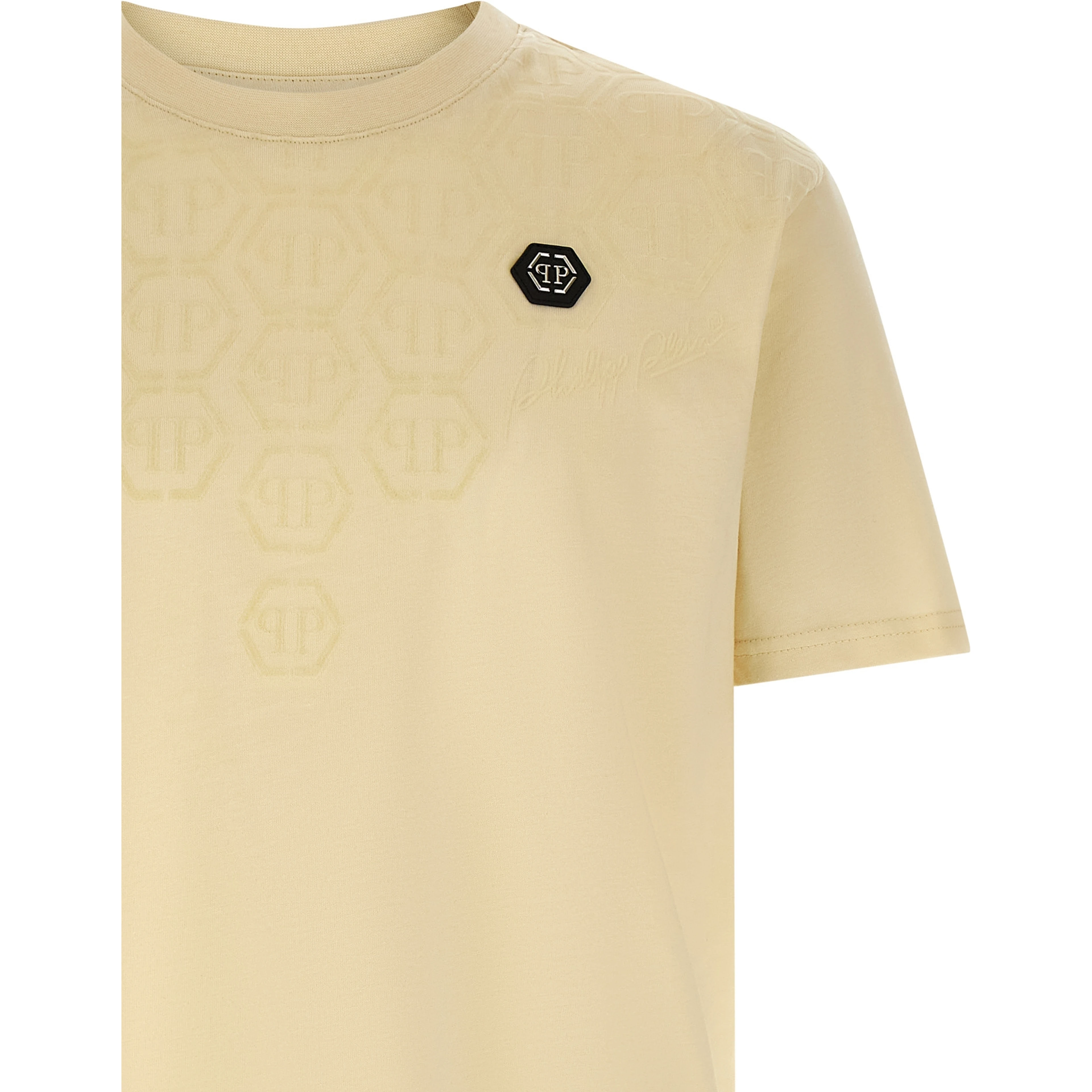 Beige Cotton T-Shirt