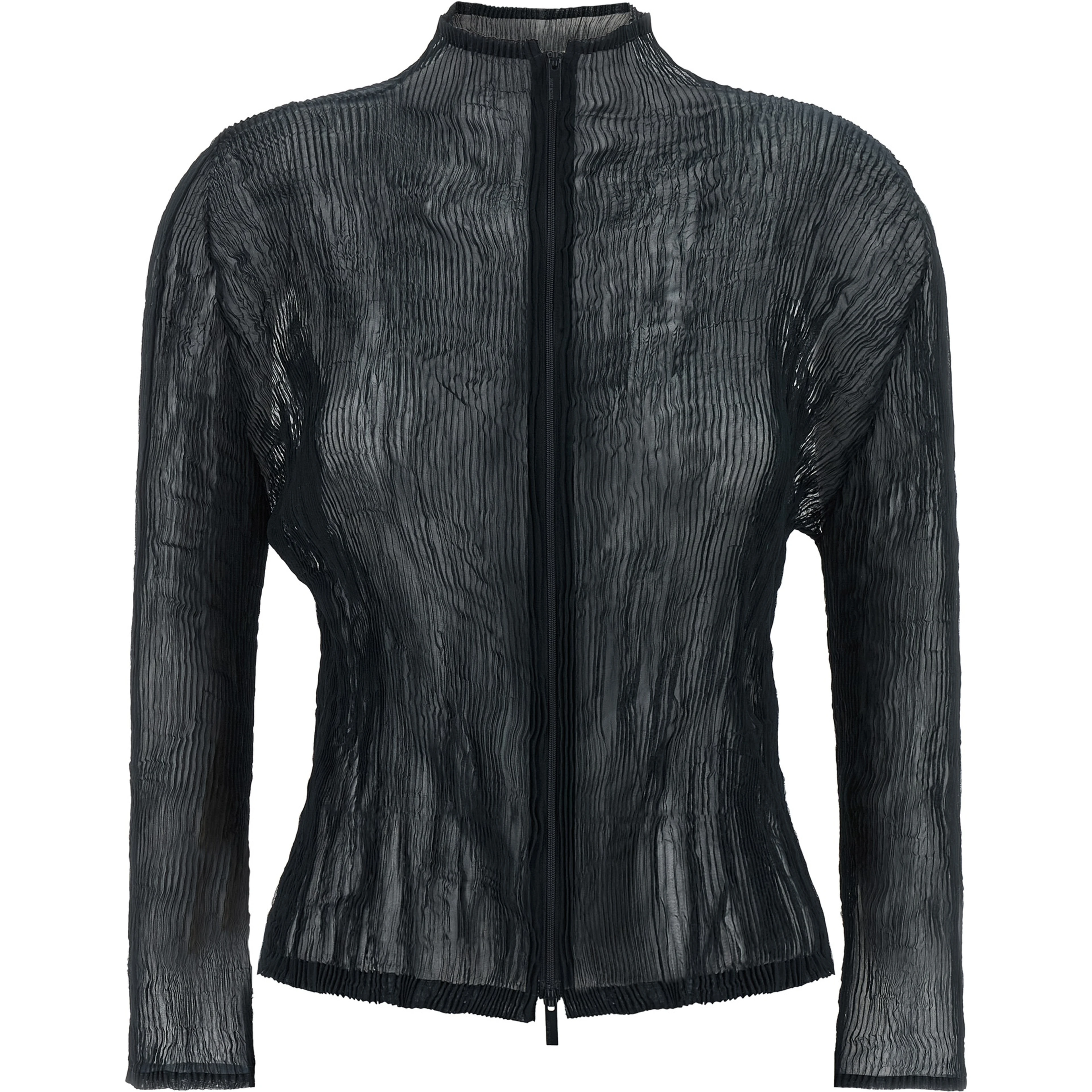 Black Polyester Cardigan