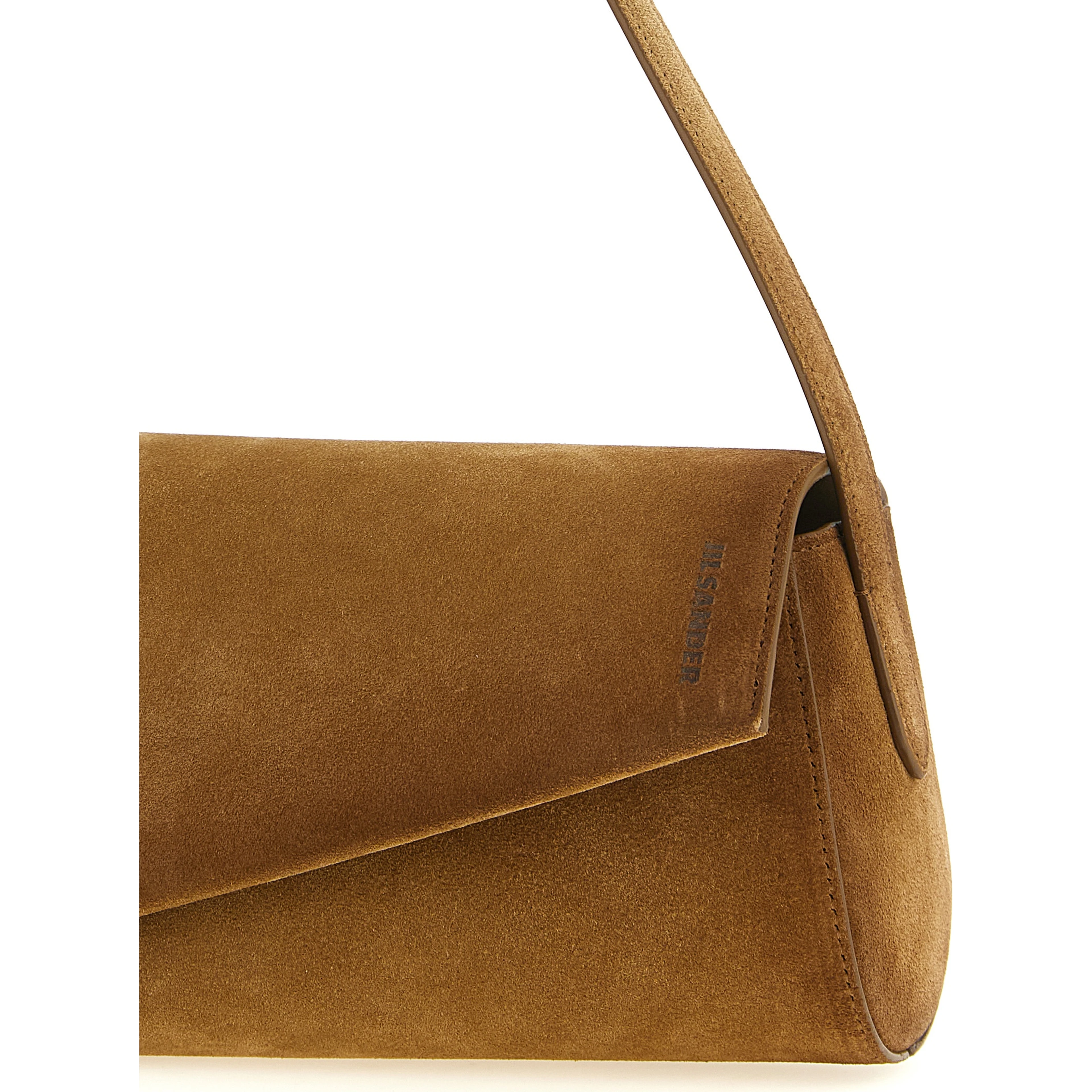 Brown Calfskin Shoulder Bag