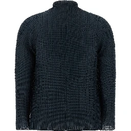Blue Polyester Cardigan