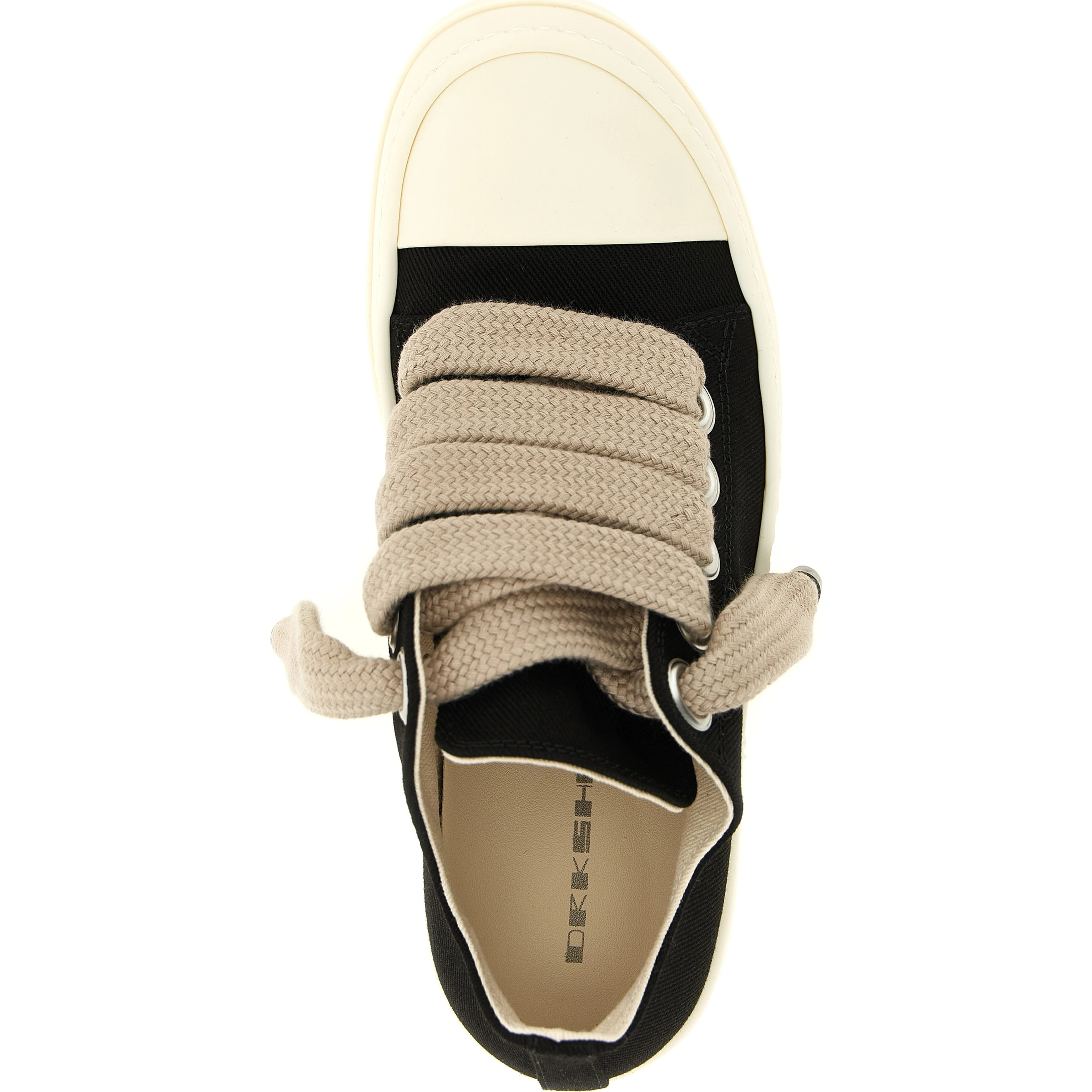 Black Cotton Low Top Sneakers