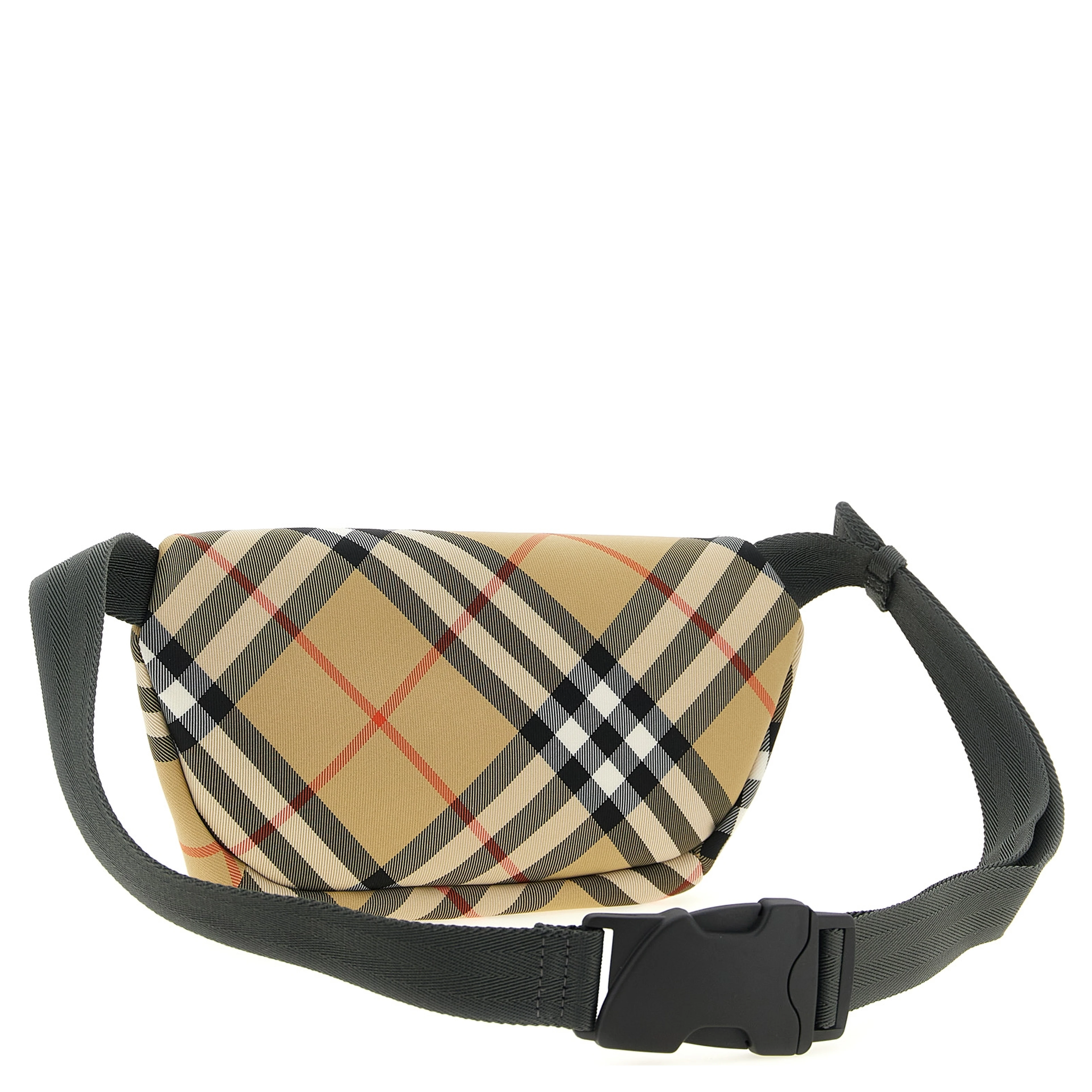 Beige Polyester Crossbody Bag