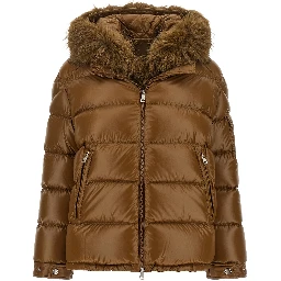 Brown Polyamide Full-Length Jacket