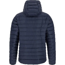 Blue Nylon Full-Length Jacket