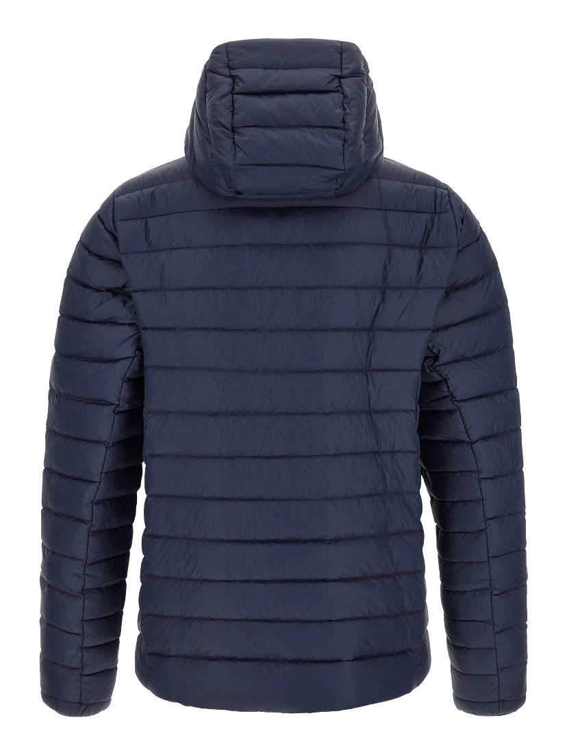 Blue Nylon Full-Length Jacket