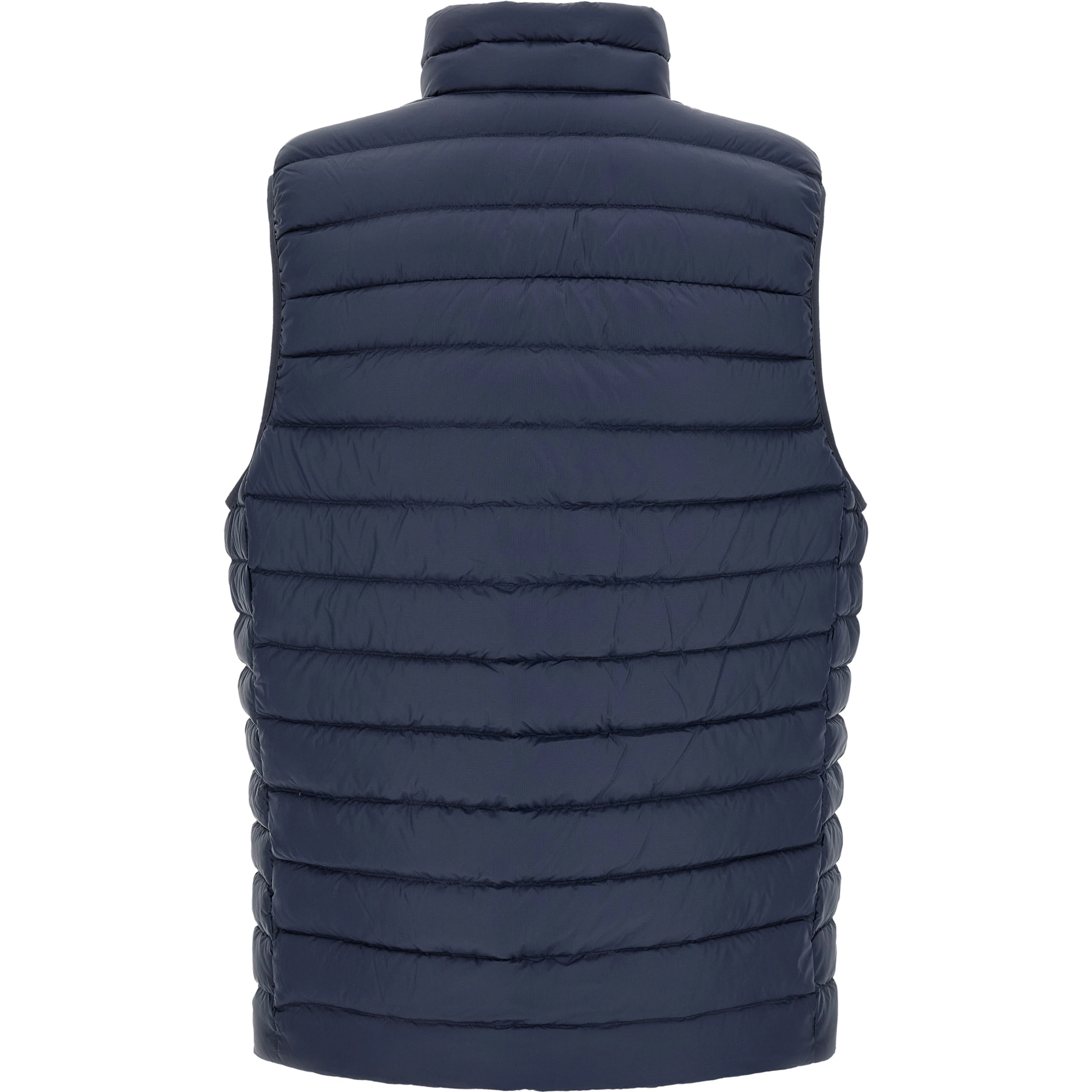 Blue Nylon Sleeveless Jacket