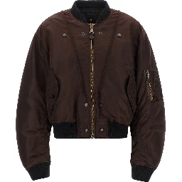 Brown Polyamide Bomber
