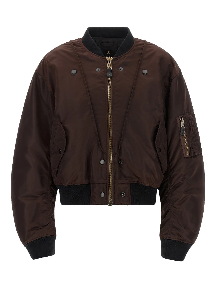 Brown Polyamide Bomber