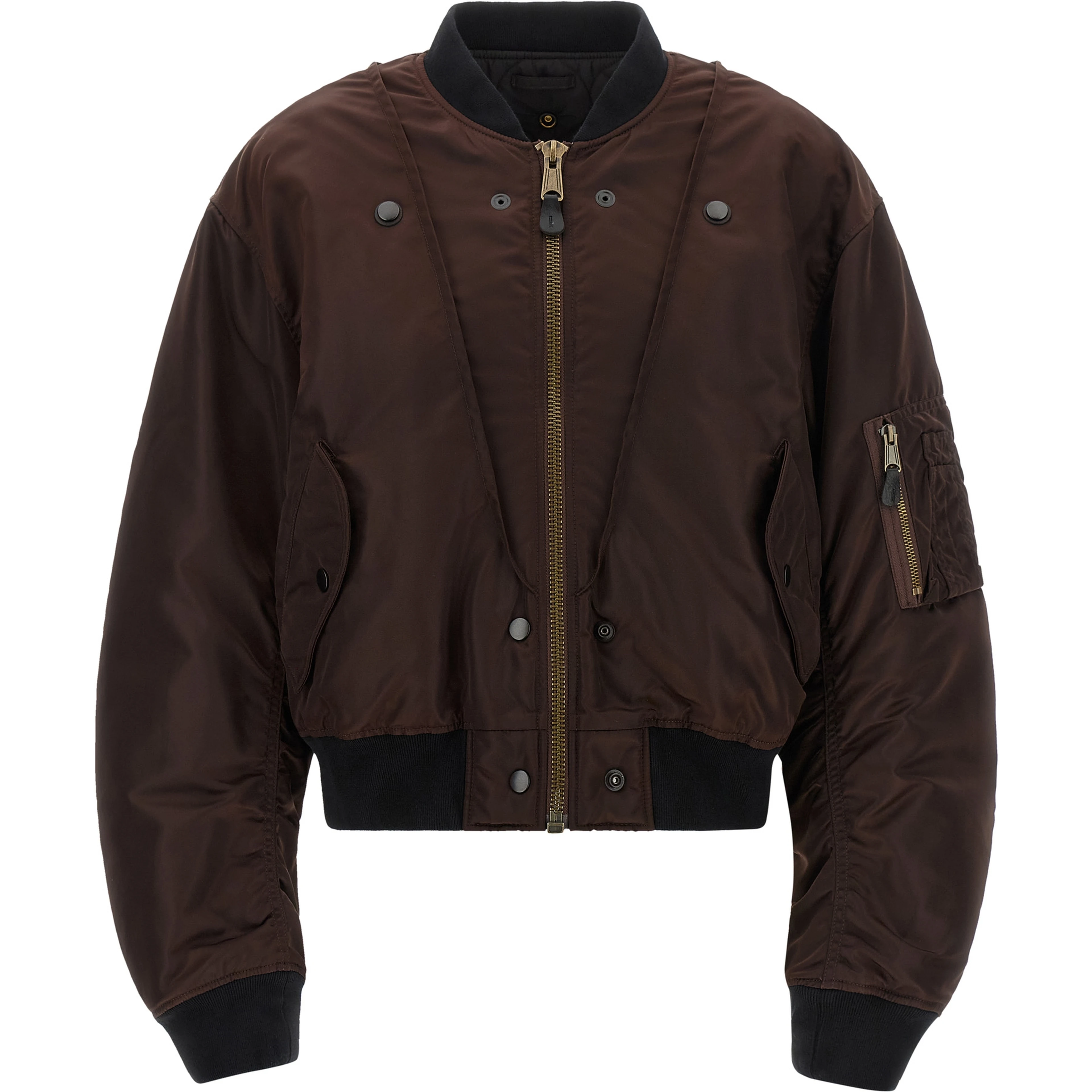 Brown Polyamide Bomber