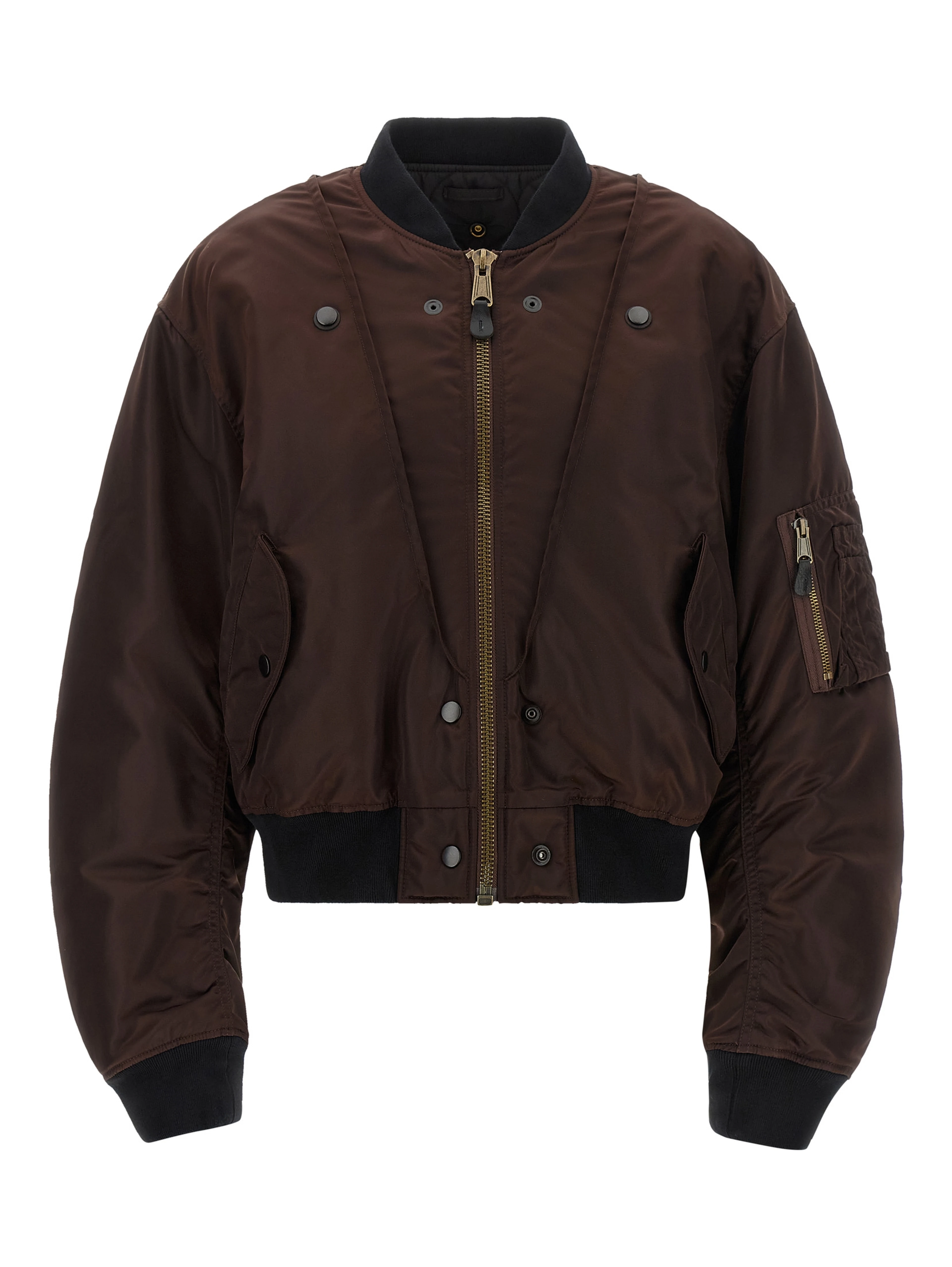 Brown Polyamide Bomber