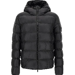Black Polyamide Full-Length Jacket