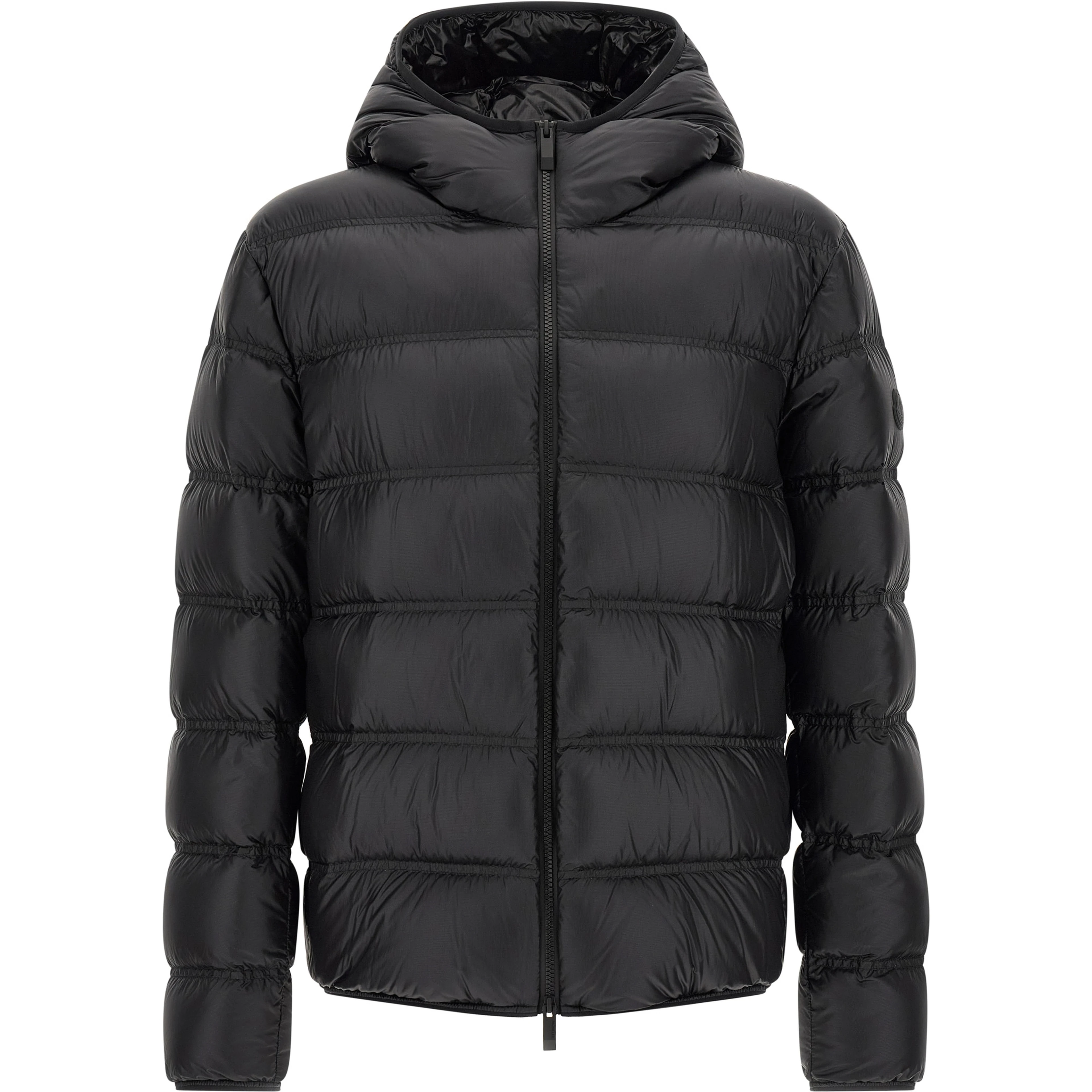 Black Polyamide Full-Length Jacket
