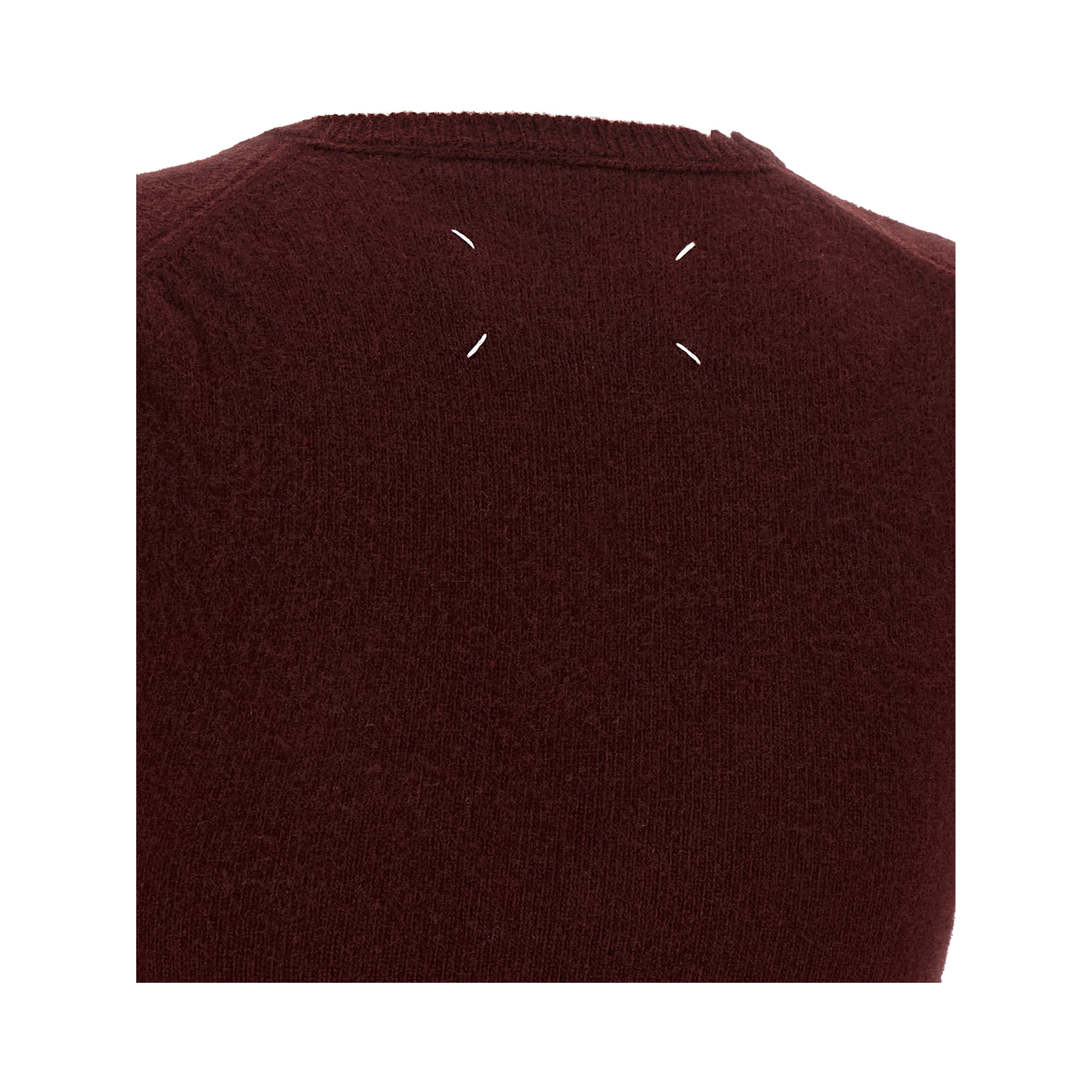 Bordeaux Virgin Wool Sleeveless Jacket