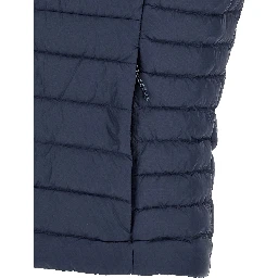Blue Nylon Sleeveless Jacket