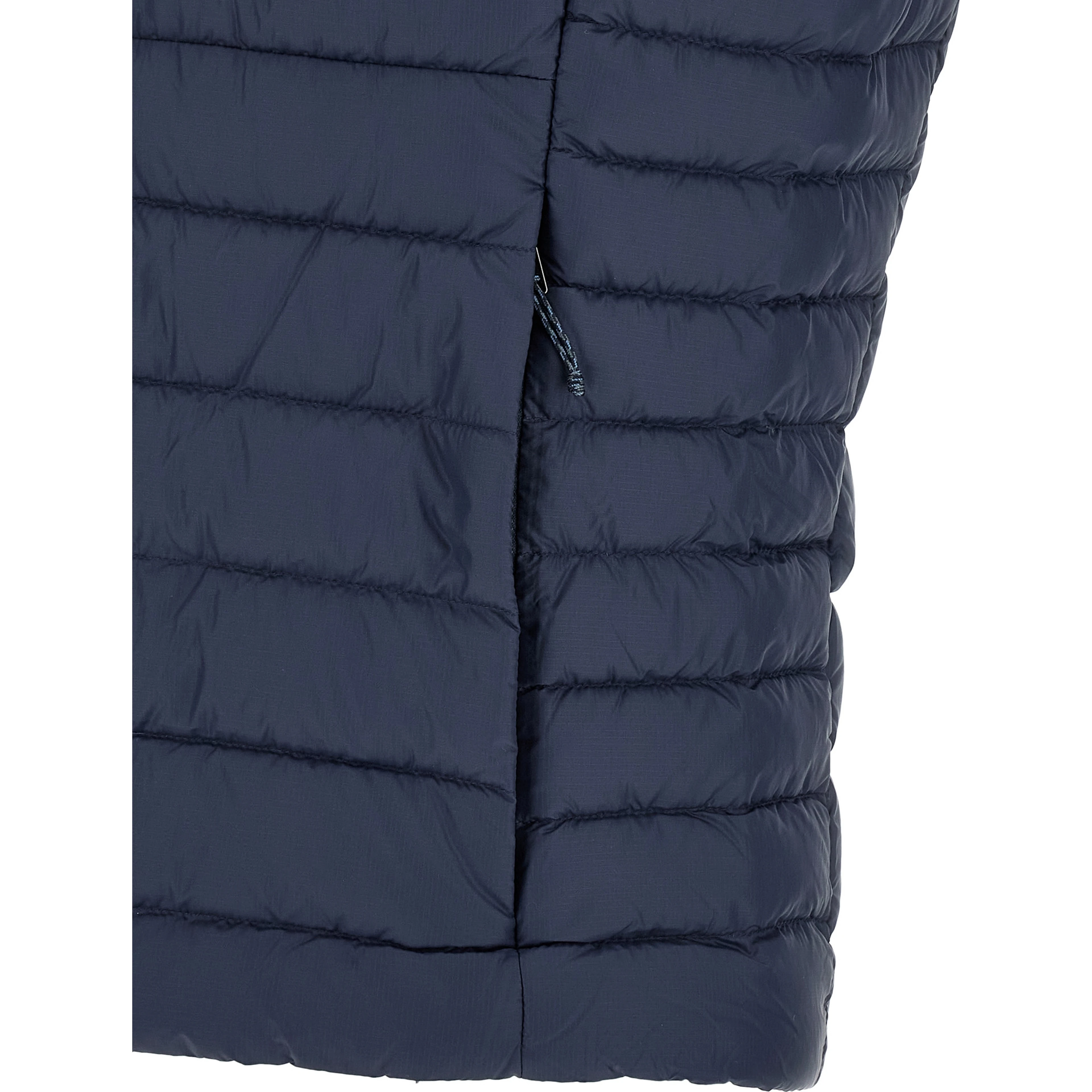 Blue Nylon Sleeveless Jacket
